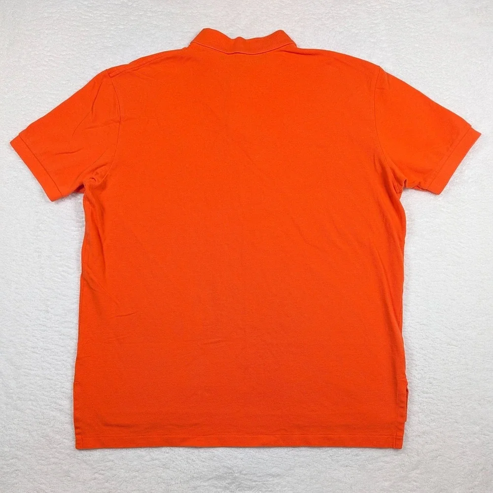 Vintage Polo Ralph Lauren Polo‎ Shirt Mens XL Orange SS Pique Pony Logo Y2K USA